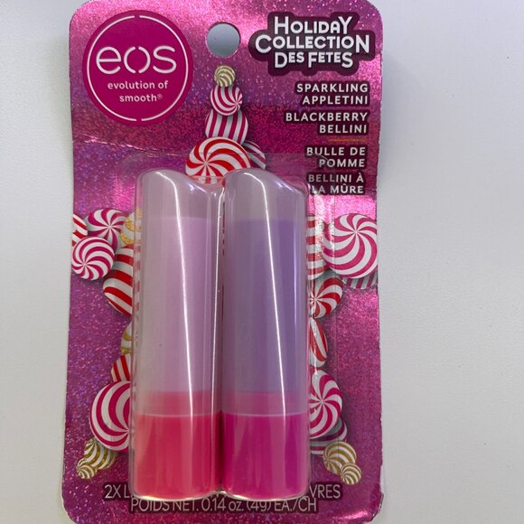 EOS Holiday Collection Sparkling Appletini /Peppermint Twist / Ice LIP BALMS 2P - Picture 5 of 5